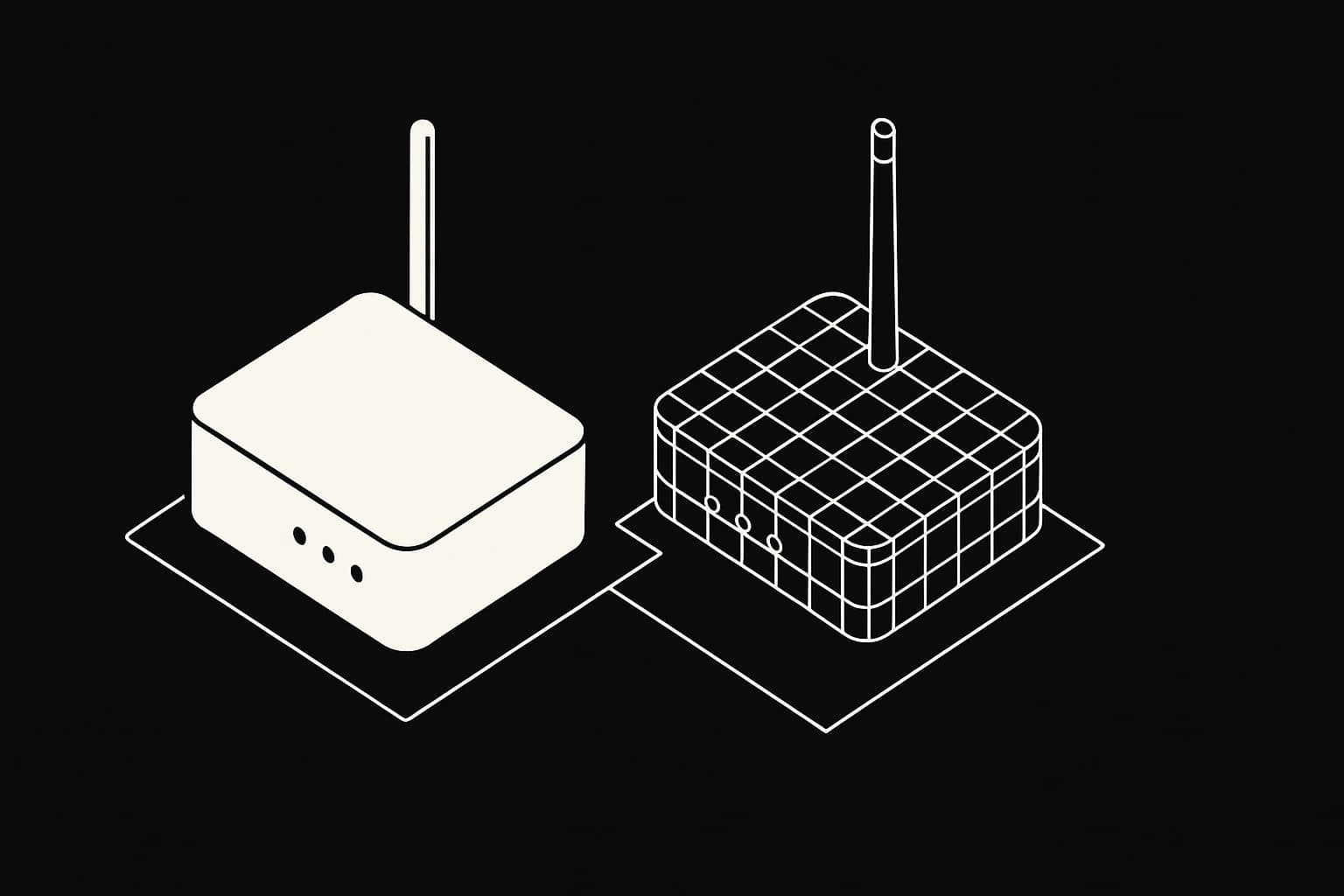 Isometric illustration that represnets Trinity's concept of digital twins